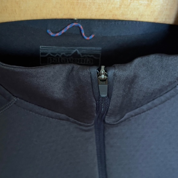 Patagonia Capilene Midweight 1/4 zip-neck pullover size L smolder blue outdoors - Picture 3 of 9